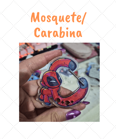 Chaveiro Mosquete / Carabiner impressão UV